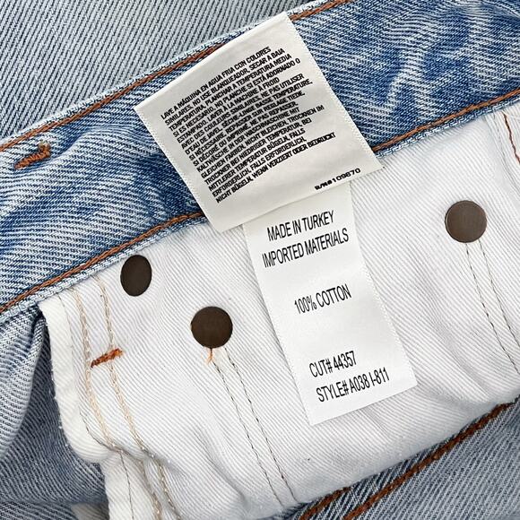 AGOLDE Jaden High Rise Cutoff Denim Shorts Women’s Size 26 Broken Distressed - Picture 5 of 6